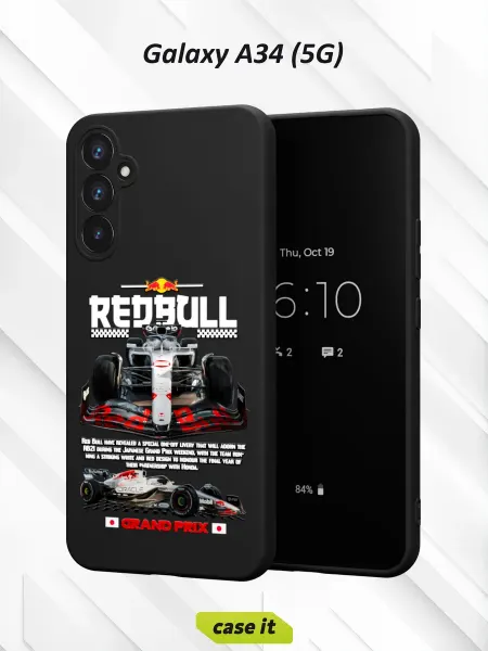Case it Чехол на Samsung A34 5Gс принтом Red Bull