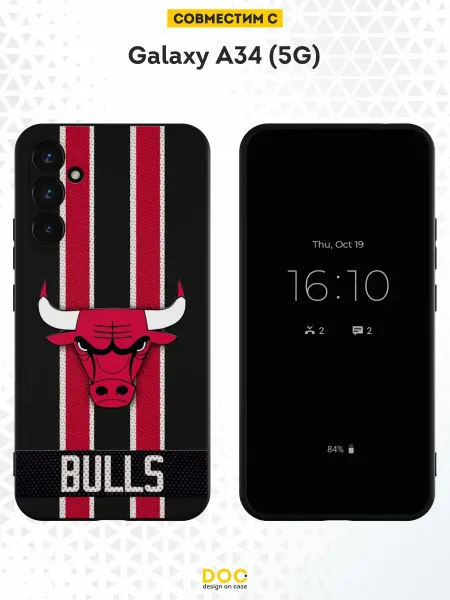 DesignOnCase Чехол на Samsung A34 5G с принтом Chicago bulls