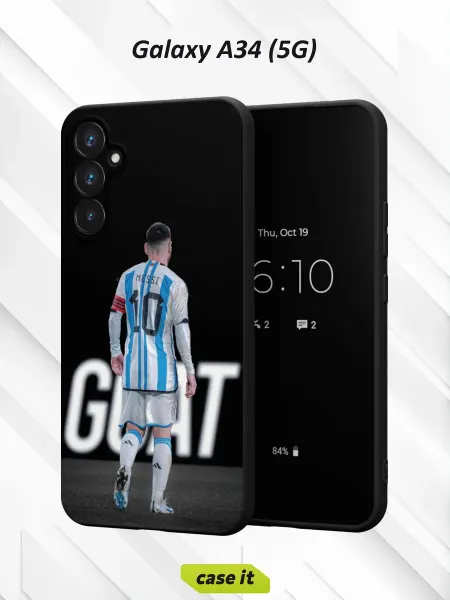 Case it Чехол на Samsung A34 5G с принтом Lionel Messi captain