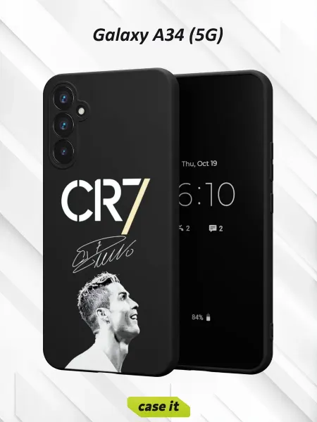 Case it Чехол на Samsung A34 5G с принтом CR7 и Криштиану Роналду
