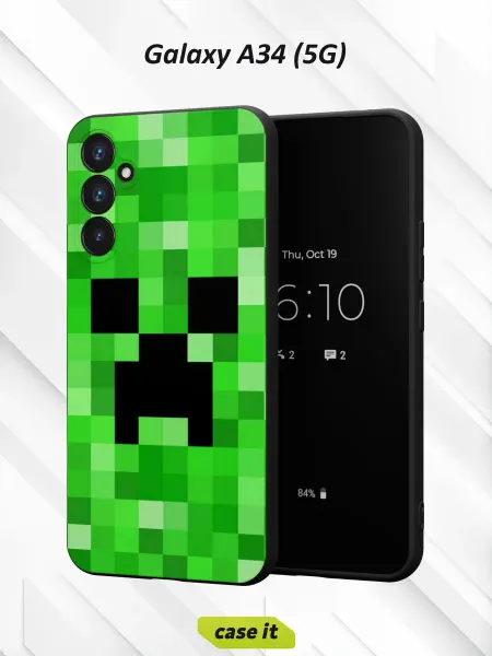 Case it Чехол на Samsung A34 5Gс принтом Creeper