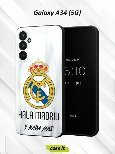 Case it Чехол на Samsung A34 5Gс принтом Hala Madrid y nada más