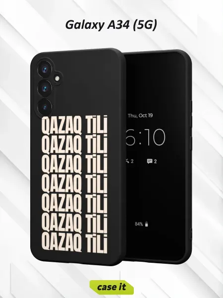 Case it Чехол на Samsung A34 5Gс принтом QAZAQ TILI