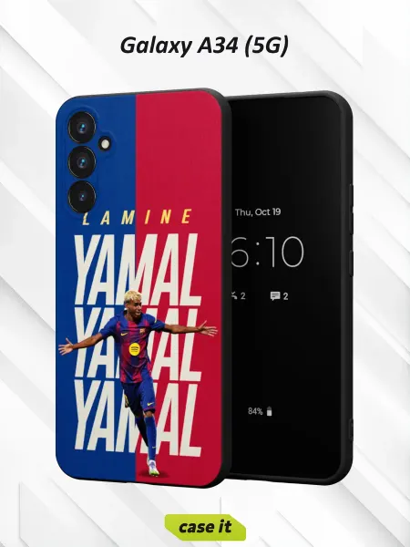 Case it Чехол на Samsung A34 5G с принтом суперзвезда Ламин Ямаль