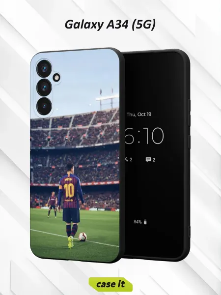 Case it Чехол на Samsung A34 5G с принтом Месси Лео