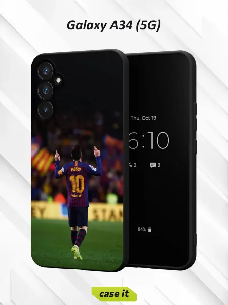 Case it Чехол на Samsung A34 5G с принтом Лионель Месси со спины