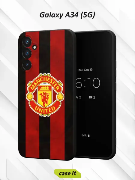 Case it Чехол на Samsung A34 5G с принтом Манчестер Юнайтед