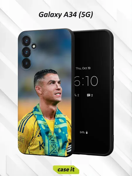 Case it Чехол на Samsung A34 5G с принтом Жёлтая форма Роналду