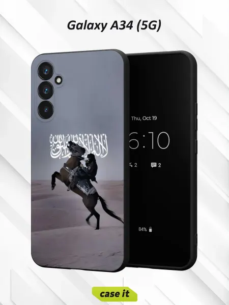 Case it Чехол на Samsung A34 5Gс принтом всадник на коне