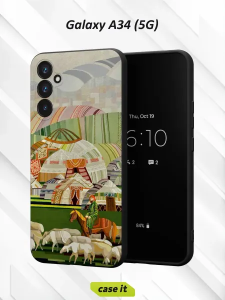 Case it Чехол на Samsung A34 5Gс принтом Степные истории