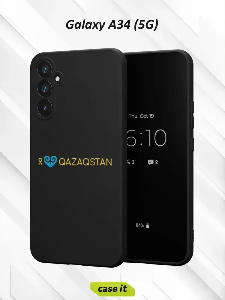 Case it Чехол на Samsung A34 5Gс принтом Я люблю Казахстан