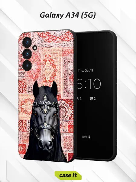 Case it Чехол на Samsung A34 5Gс принтом лошадь на ковре