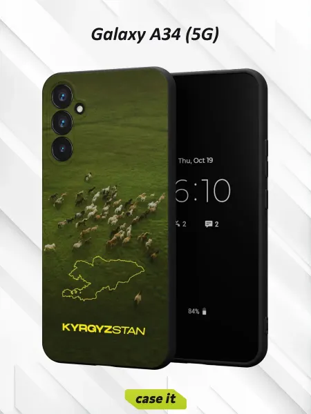 Case it Чехол на Samsung A34 5Gс принтом Кыргызстан