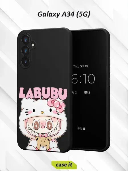 Case it Чехол на Samsung A34 5Gс принтом Лабубу
