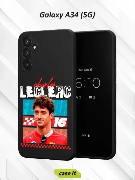 Case it Чехол на Samsung A34 5Gс принтом Шарль Леклер
