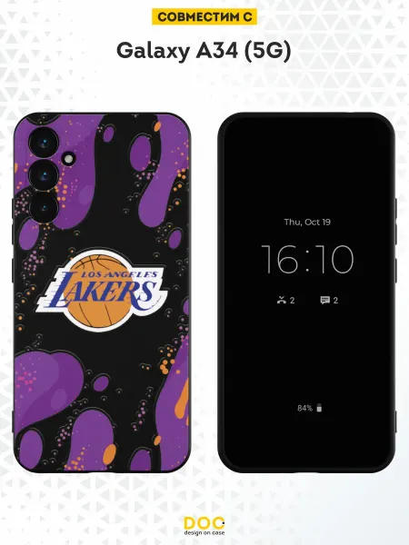 DesignOnCase Чехол на Samsung A34 5G с принтом Lakers