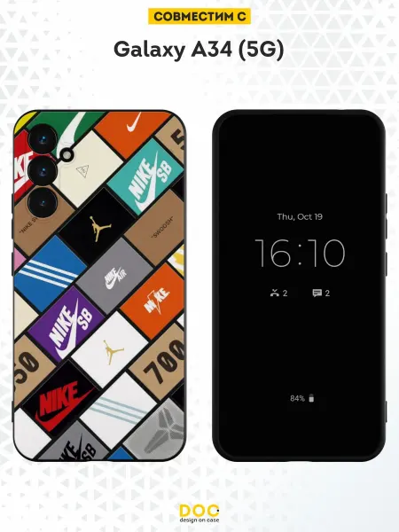 DesignOnCase Чехол на Samsung A34 5G с принтом Nike