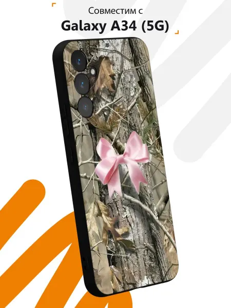 Мобилиус Чехол на Samsung A34 5G с принтом Бантик
