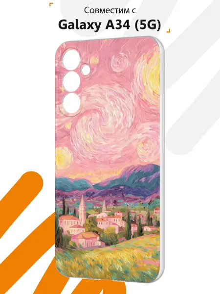 Мобилиус Чехол на Samsung A34 5G с принтом Ван Гог