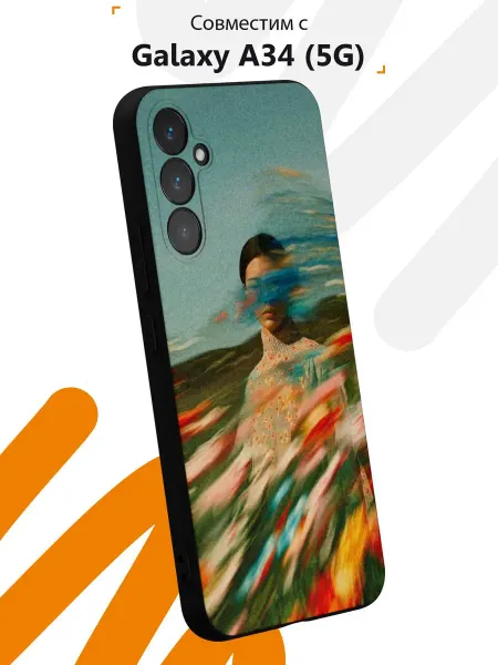 Мобилиус Чехол на Samsung A34 5G с принтом Девушка