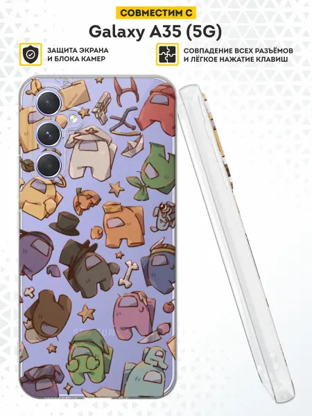 DesignOnCase Чехол на Samsung A35 (5G) с принтом Among Us