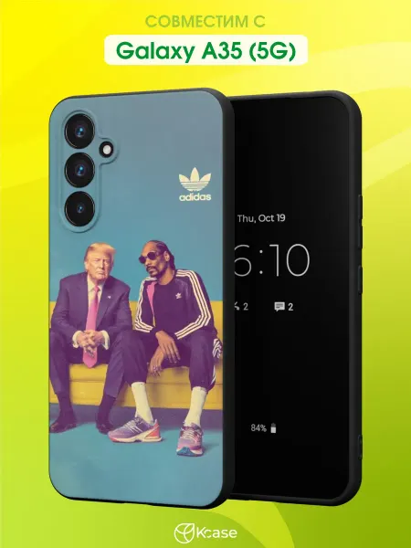 Kcase Чехол на Samsung Galaxy A35 (5G) с принтом Трамп и Снуп Дог