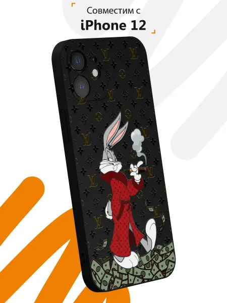 Мобилиус Чехол на iPhone 12 с принтом Заяц