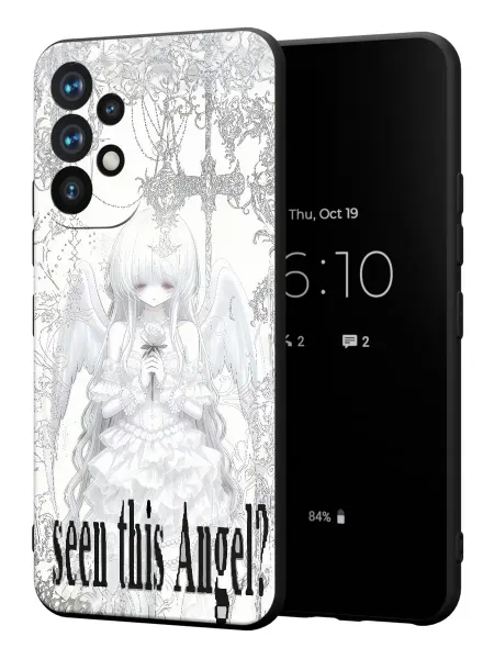 PBl store Чехол на Samsung A53 5G с принтом Котик Y2K angel