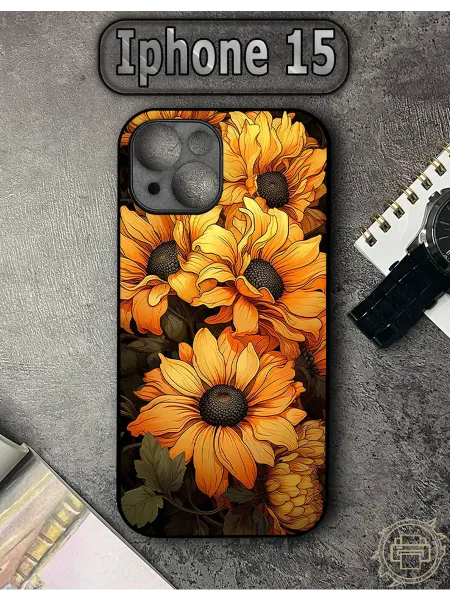 TypoPrint Чехол на iPhone 15 с принтом Цветы