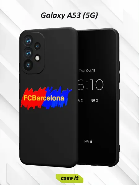 Case it Чехол на Samsung A53 5G с принтом надпись FC Barcelona