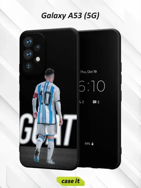Case it Чехол на Samsung A53 5G с принтом Lionel Messi captain