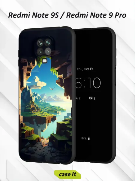 Case it Чехол на Redmi Note 9S и 9 Proс принтом Minecraft