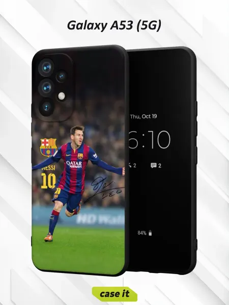 Case it Чехол на Samsung A53 5G Лионель Месси в форме «Барселоны»