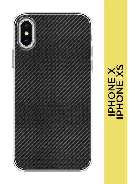 Apple Чехол на iPhone X iPhone XS карбон