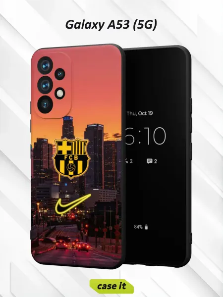 Case it Чехол на Samsung A53 5G с принтом фон вечернего мегаполиса