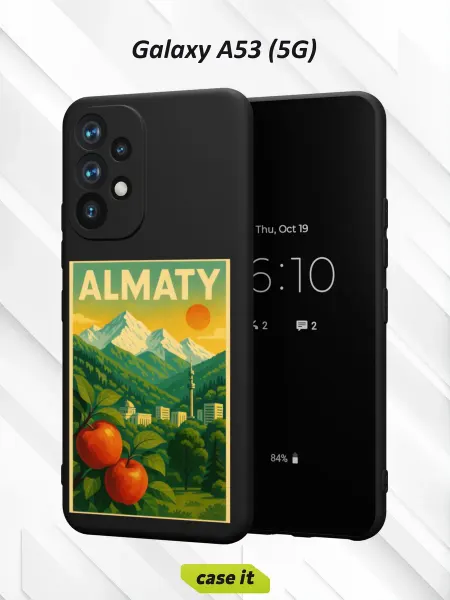 Case it Чехол на Samsung A53 5Gс принтом Алматы постер