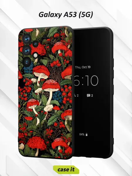 Case it Чехол на Samsung A53 5Gс принтом Мухоморы