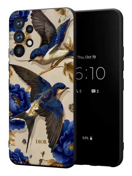 PBl store Чехол на Samsung A53 5G с принтом в стиле Dior птички