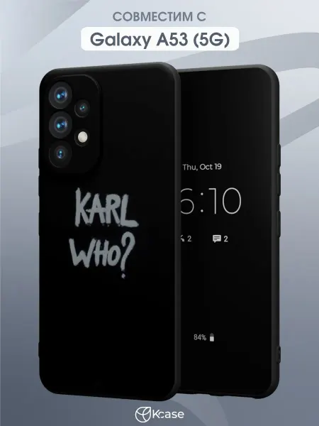 Kcase Чехол на Samsung A53 5G с принтом Karl Lagerfeld