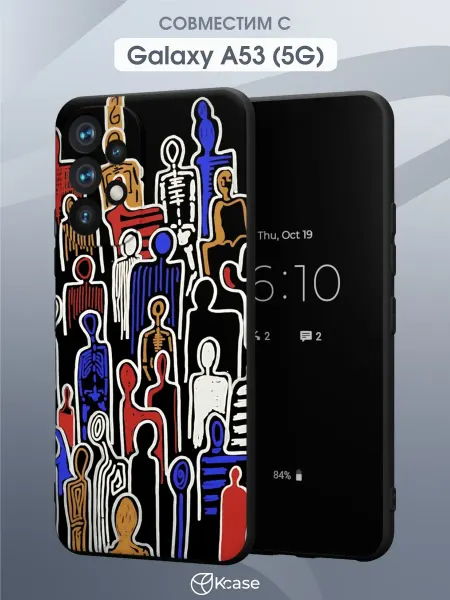 Kcase Чехол на Samsung A53 5G с принтом Силуэты