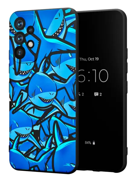 PBl store Чехол на Samsung A53 5G с принтом Акулы
