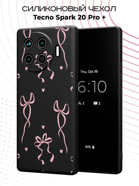 FACTORIA Чехол на Tecno Spark 20 Pro с принтом Бантики