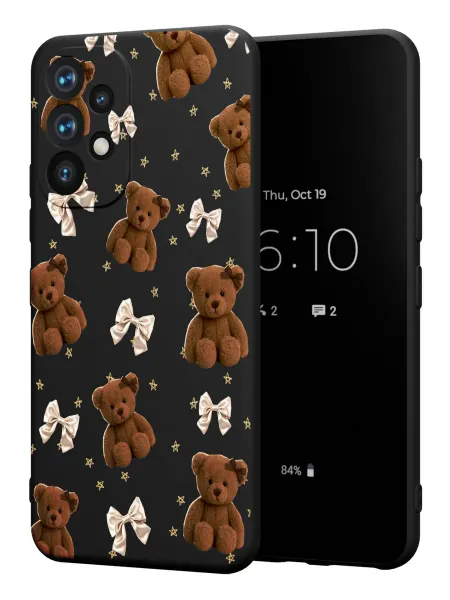 PBl store Чехол на Samsung A53 5G с принтом Мишки и бантики