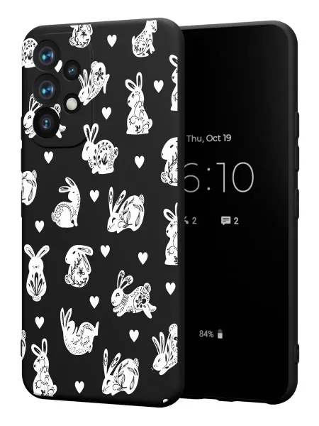 PBl store Чехол на Samsung A53 5G с принтом Зайчики