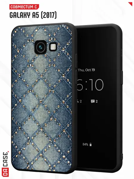 Samsung Чехол на A5 2017 с принтом Джинсовый