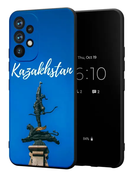 PBl store Чехол на Samsung A53 5G с принтом Флаг Казахстан