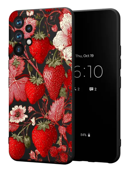 PBl store Чехол на Samsung A53 5G с принтом Клубника