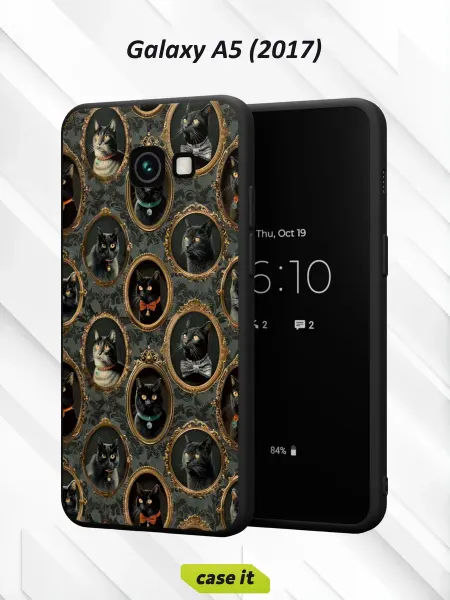Case it Чехол на Samsung A5 2017с принтом Портреты кошек