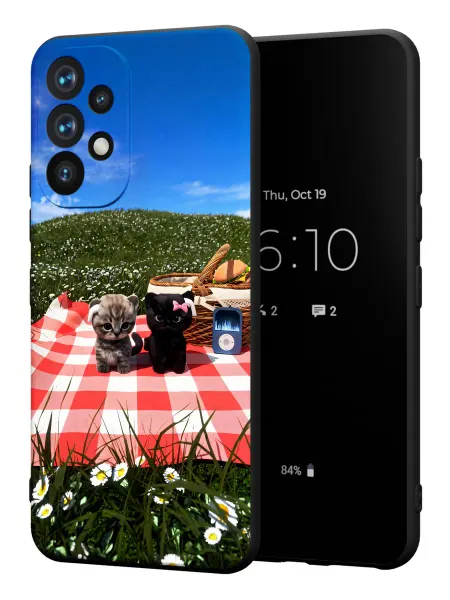 PBl store Чехол на Samsung A53 5G с принтом Котики