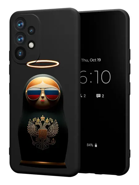 PBl store Чехол на Samsung A53 5G с принтом Матрешка Россия